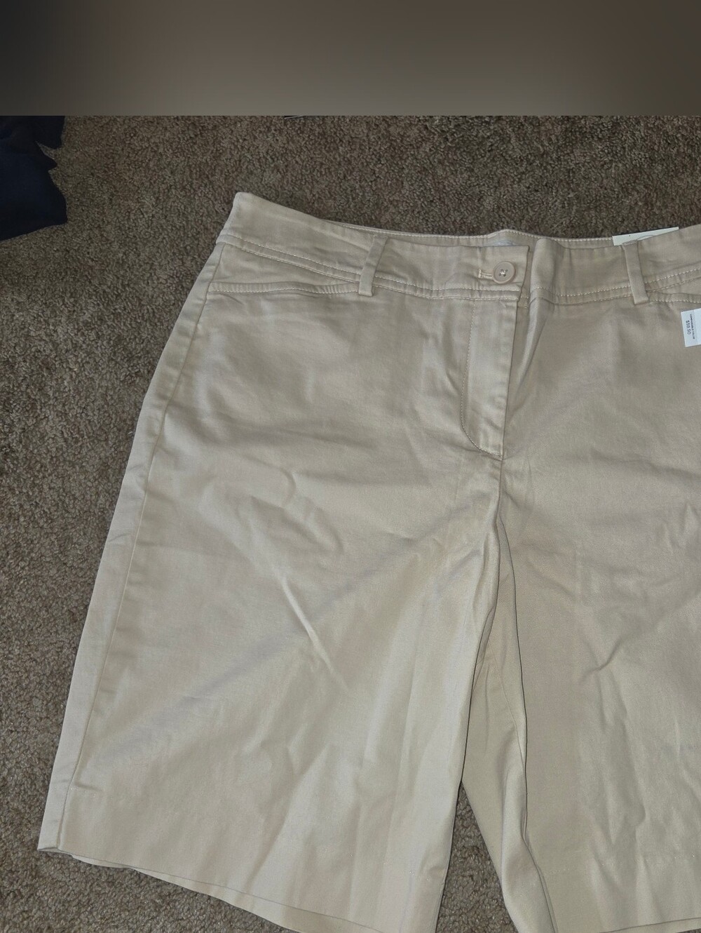 Women's Classic High-Rise Beige Shorts